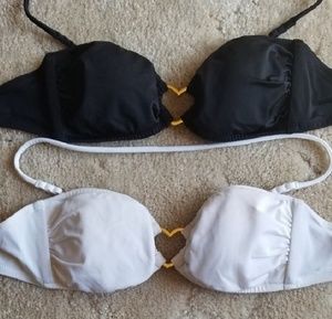 Victoria's Secret Bikini Tops- Black & White